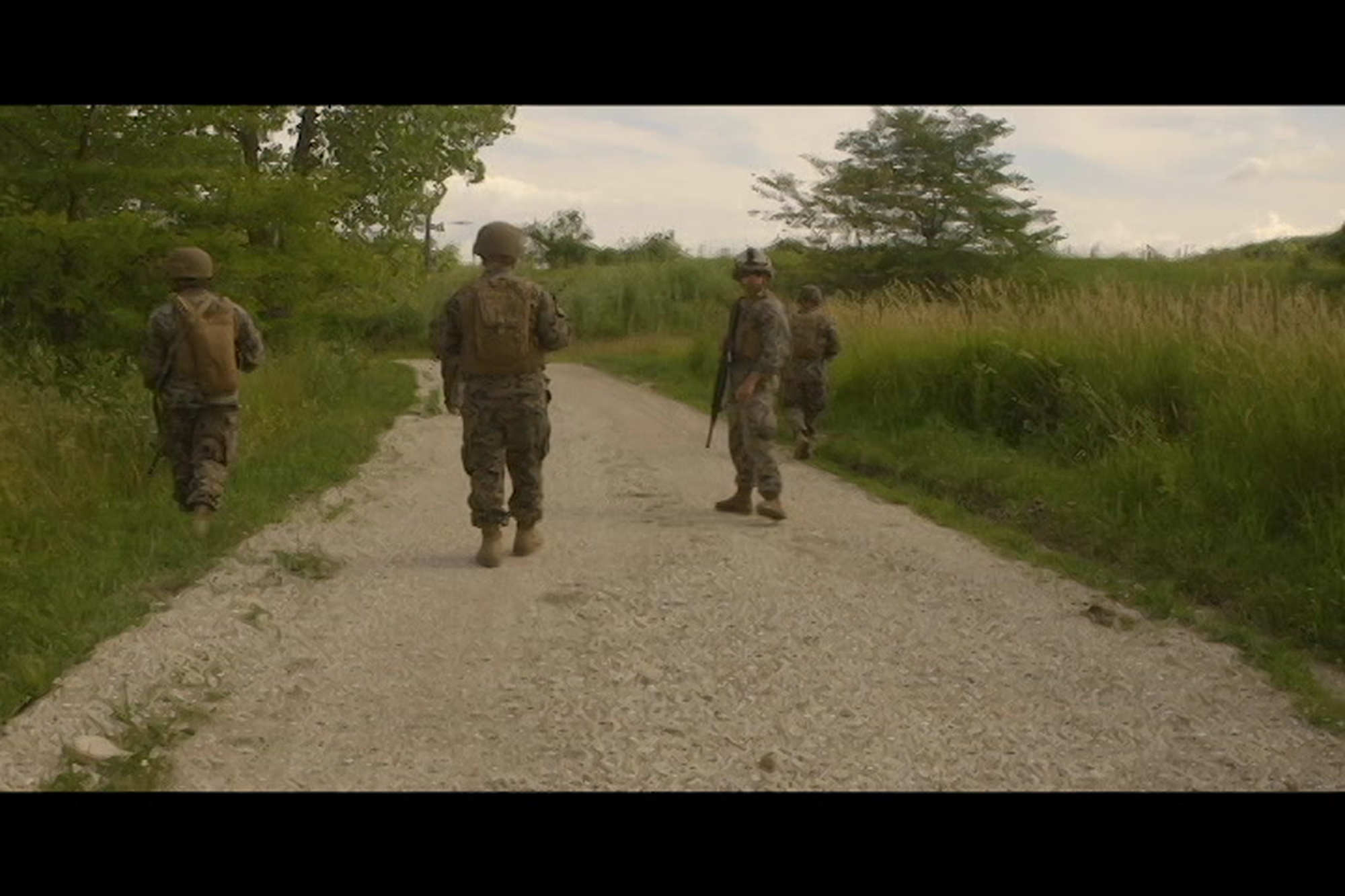 U.S. Marines with Marine Wing Communication Squadron 48, Marine Aircraft Group 48, 4th Marine Aircraft Wing, conduct a simulated improvised explosive device lane at Joliet Army Training Area, Elwood, Ill., July 14, 2019. MWCS-48 is conducting exercises ranging from rifle and pistol qualifications to land navigation in order to meet annual training requirements, as well as increase occupational proficiency. (U.S. Marine Corps photo by Lance Cpl. Faeth Webb)