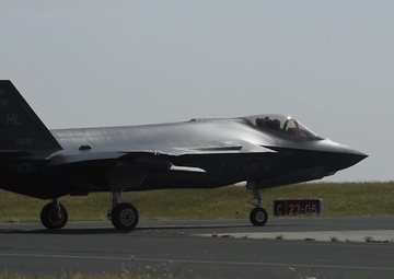 F-35 and F-15 take-offs during Operation Rapid Forge