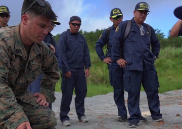 Okinawa Prefectural Police and Marines participate in post-blast analysis training