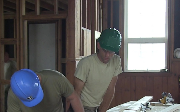 127th CES Frames a Wall