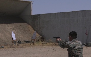 Marines qualify with pistol while deployed