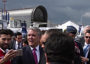 U.S. Air Force Staff Sgt. Megan Floyd Meets President of Colombia, Iván Duque Marquez