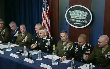 Senior Enlisted Leaders Answer Questions From Reporters