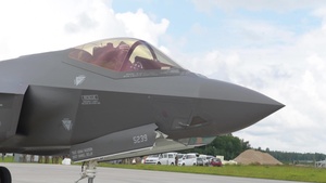 F-35A Lightning II fighter jets land in Latvia