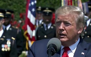 President Trump Participates in a Full Honors Welcome Ceremony for the Secretary of Defense