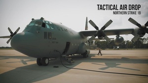 C-130 tactical air drop mission at Northern Strike 19