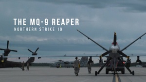 MQ-9 Reaper transported to Alpena CRTC flight line during Northern Strike 19