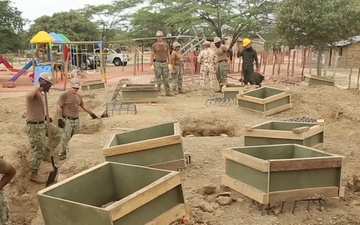 Seabees Begin Construction of New School for Indigenous Colombian Wayuu Tribe