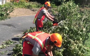 Air National Guard Civil Engineers Mobilize to Assist Tornado Cleanup on Cape Cod, Mass. B-Roll