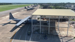 C-130J Towed to Wash Rack