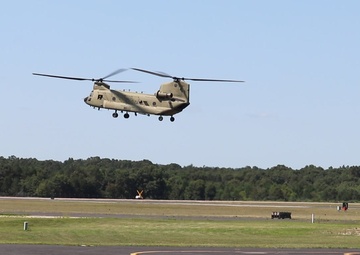 CH-47 Chinook Landing at Sparta-Fort McCoy Airport