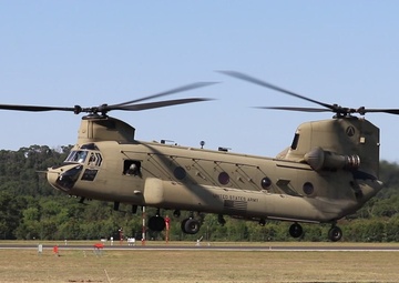 CH-47 Chinook Landing at Sparta-Fort McCoy Airport, Wisconsin