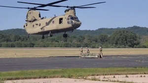 Sling Load Training for 89B Ammunition Supply Course students with CH-47 Chinook, crew at Fort McCoy
