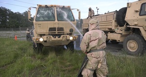 Soldiers Set Up Decontamination Site