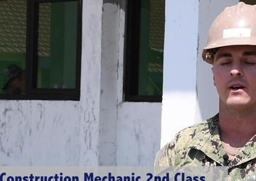 NMCB-4, Indonesian National Armed Forces continue construction at SDN Duduk Sampeyan Elementary School during CARAT 2019