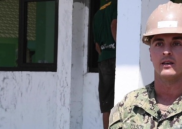 NMCB-4, Indonesian National Armed Forces continue construction at SDN Duduk Sampeyan Elementary School during CARAT 2019