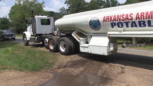 Arkansas National Guardsmen Provide Water to City of Carthage, Arkansas