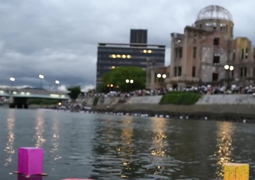 Hiroshima Peace Memorial Ceremony &amp; Peace Message Lantern Floating Ceremony (B-Roll)