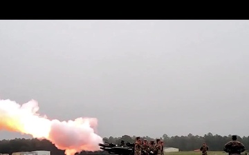 M119A3 Howitzers Fire Prior to Arkansas Adjutant General Change of Command