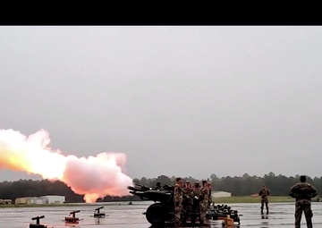 M119A3 Howitzers Fire Prior to Arkansas Adjutant General Change of Command