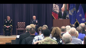 Governor Hutchinson Speaks at Adjutant General Change of Command