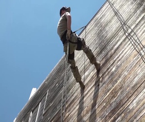 219th Security Forces Rappelling Training