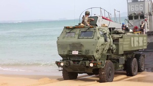 HIMARS transported by landing craft, utility