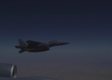 Refueling F-15E Strike Eagles