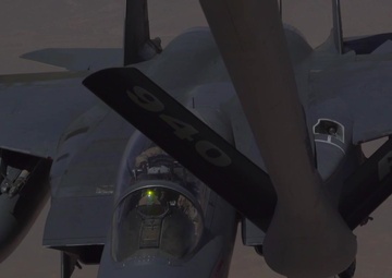 Refueling F-15E Strike Eagles