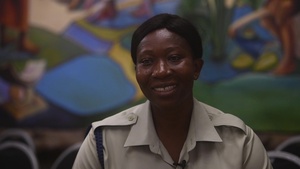 Africa Endeavor 2019 - Ghanaian Armed Forces Warrant Officer Vida Nyekanga interview