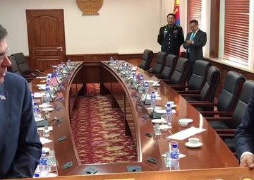 Secretary Esper Meets With Mongolian Minister of Defense