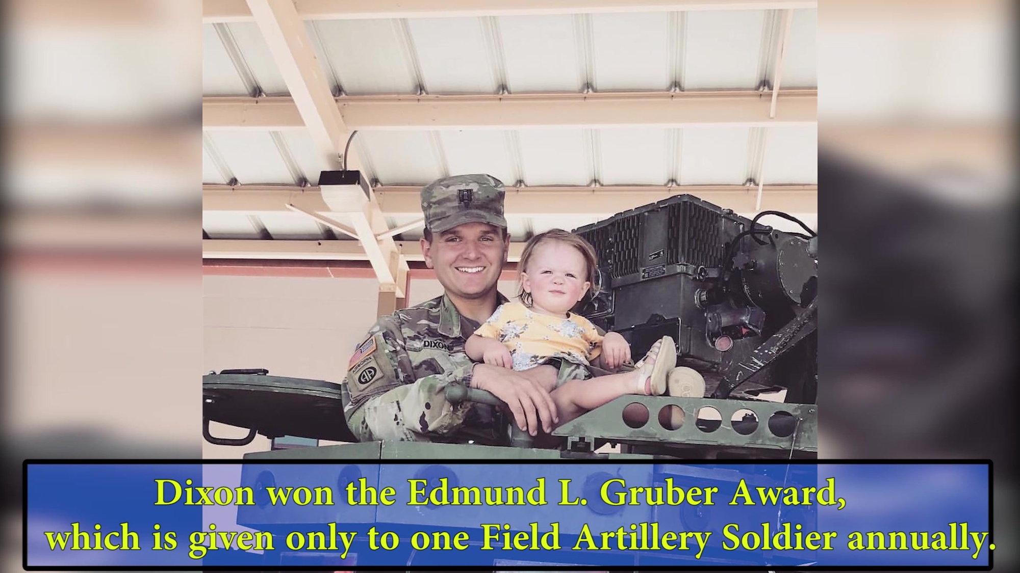 U.S. Army Capt. Christopher M. Dixon, battery commander with 2nd Battalion, 3rd Field Artillery Regiment, 1st Armored Brigade Combat Team, 1st Armored Division, was awarded the Edmund L. Gruber Award on June 21, 2019. Gruber Award is the only one of its kind in that it’s given to one Field Artillery Soldier Army wide, every year.<br /><br />U.S. Army video by Staff Sgt. Kris Bonet