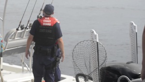 Coast Guard Station Port Aransas conducts safety inspections for Operation Reel-It-In near Corpus Christi, Texas