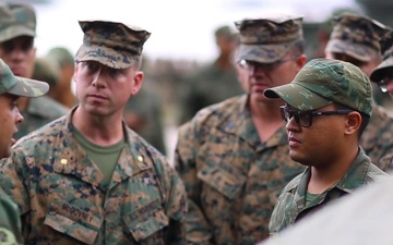 Brazilian Marines demonstrate water purification techniques to US Marines during multinational exercise