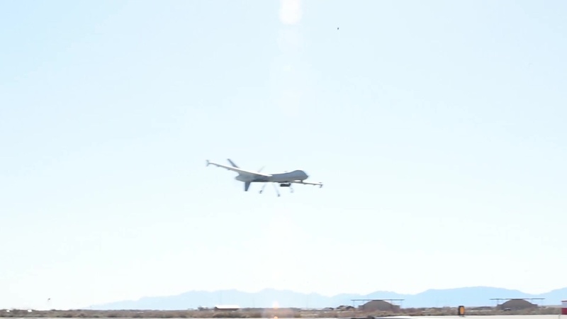 MQ-9 Reapers landing at Holloman Air Force Base
