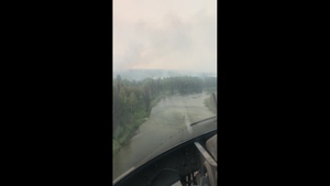 Alaska Army Guard UH-60 Black Hawks support fire suppression