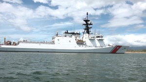 Coast Guard Cutter Kimball gets underway from Pearl Harbor