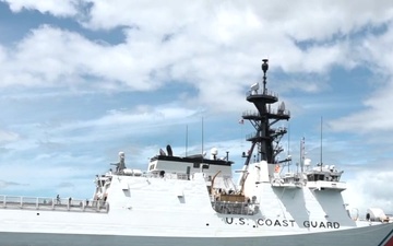 Coast Guard Cutter Kimball gets underway from Pearl Harbor