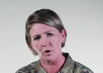 Command Chief Master Sgt. Katie McCool addresses resiliency at Whiteman Air Force Base