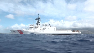 Coast Guard Cutters Kimball and Midgett meet off Hawaii's Diamond Head