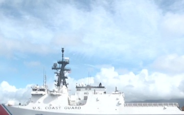 Coast Guard Cutters Kimball and Midgett meet off Hawaii's Diamond Head