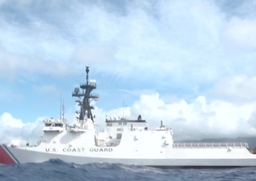 Coast Guard Cutters Kimball and Midgett meet off Hawaii's Diamond Head