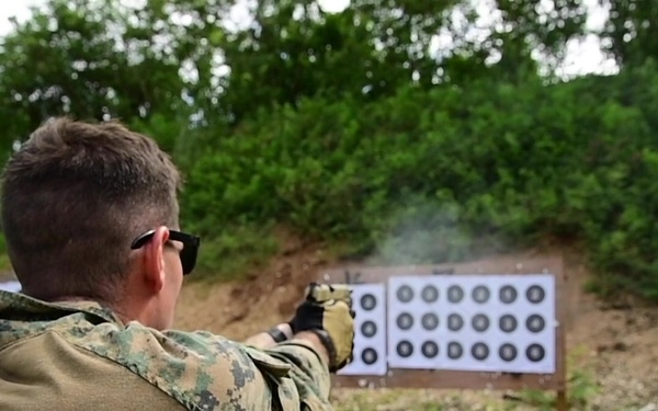 U.S. and Allied Forces conduct a weapons familiarization live-fire demonstration during Exercise HYDRACRAB