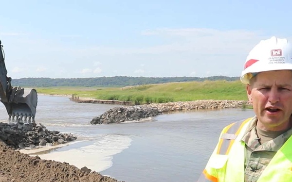 Col. John Hudson provides update on Levee L550 Aug. 23, 2019