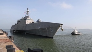 Maritime Training Activity (MTA) Malaysia 2019 - USS Montgomery departs (No Music)