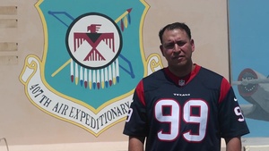 Staff Sgt Marcos Alcantara (USMC) Houston Texans Shout out