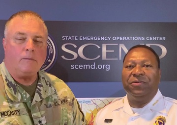 Public safety message from adjutant general for South Carolina, South Carolina Public Safety director