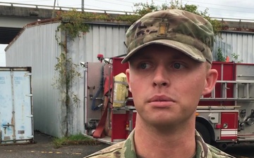 South Carolina National Guard stages LMTVs to assist Charleston Fire Department