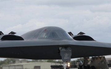 B-2 Spirits at RAF Fairford for Bomber Task Force B-roll