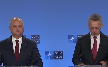 Visit to NATO by the President of the Republic of Moldova - Joint press statements